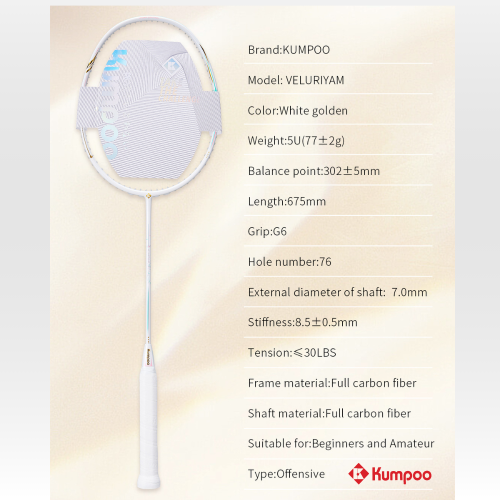 Badminton Combo Kit for Players – Kumpoo Racket + Lingmei Kitbag - Image 6
